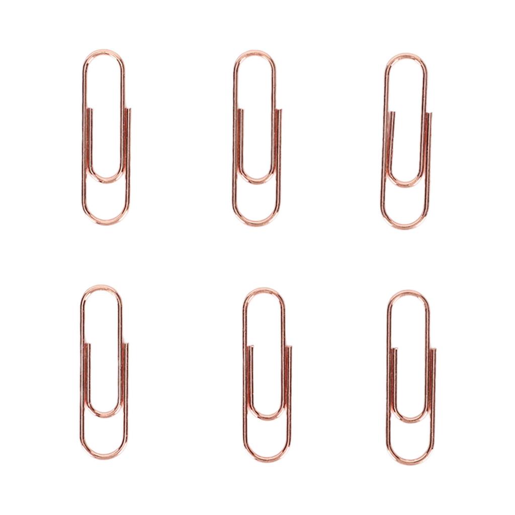 1.1in 100pcs Paper Clips Rust Prevention Increased Slip Resistance Portable Metallic Paper Clips for   Daily Use
