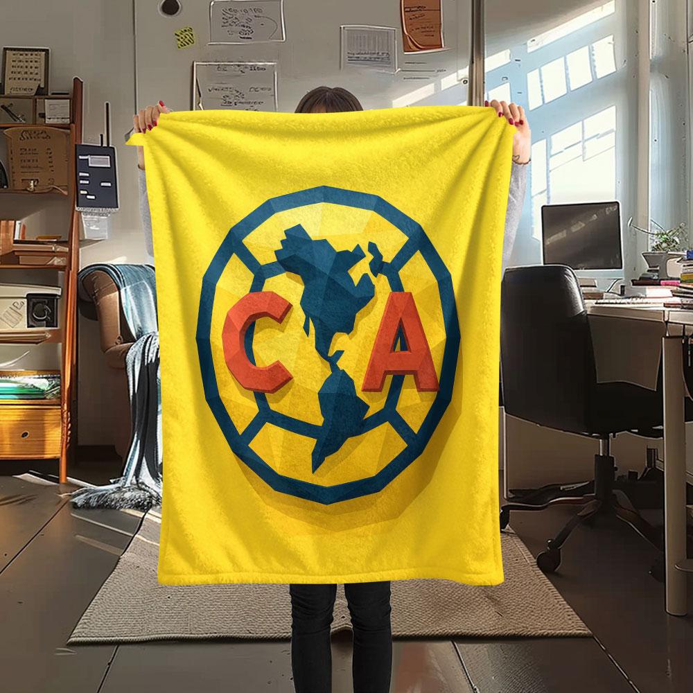 1PC Club America Patterned Flannel Blanket Suitable For All Seasons for Home Decor Warmth and Comfort Gifts Holiday Present