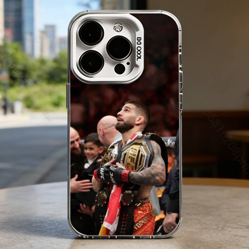 

I-Ilia Champion T-Topuria Hard Phone Case for IPhone 17 16 15 14 13 12 11 Pro Max Plus16E X XR XS Max shockproof Full Cover iPhone13PRO