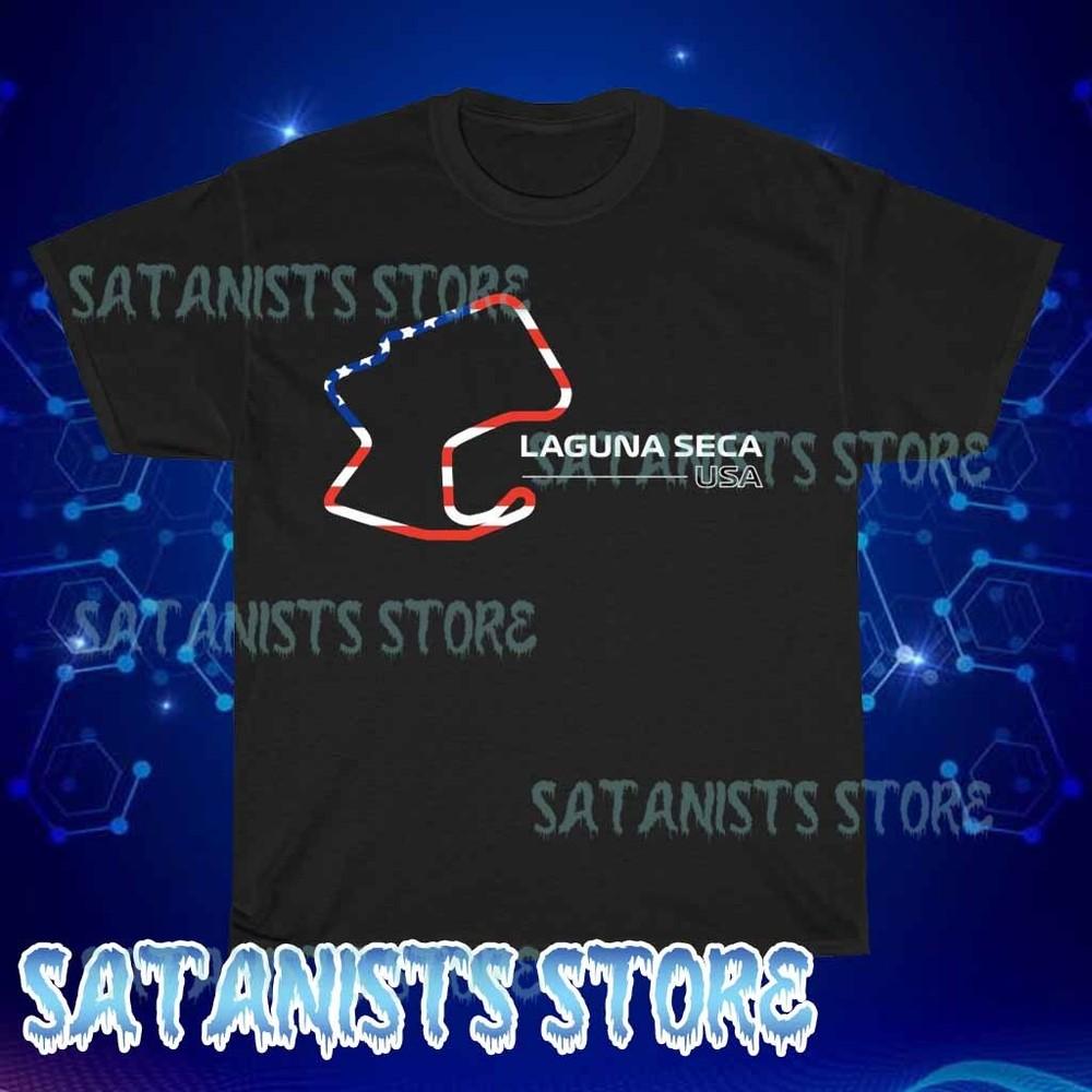 

New Raceway Laguna Seca Circuit Men s Black T-shirt 1 Funny Size S to 5XL 4XL