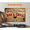 Personalized Custom Metal Sign Outdoor Wall Art Bar Pub Garage Man Cave Decor
