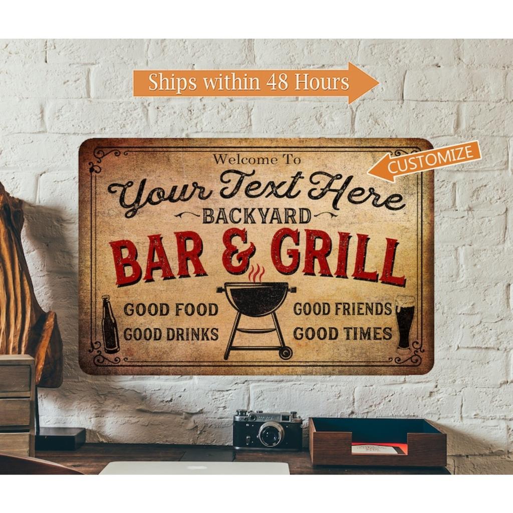 Personalized Custom Metal Sign Outdoor Wall Art Bar Pub Garage Man Cave Decor