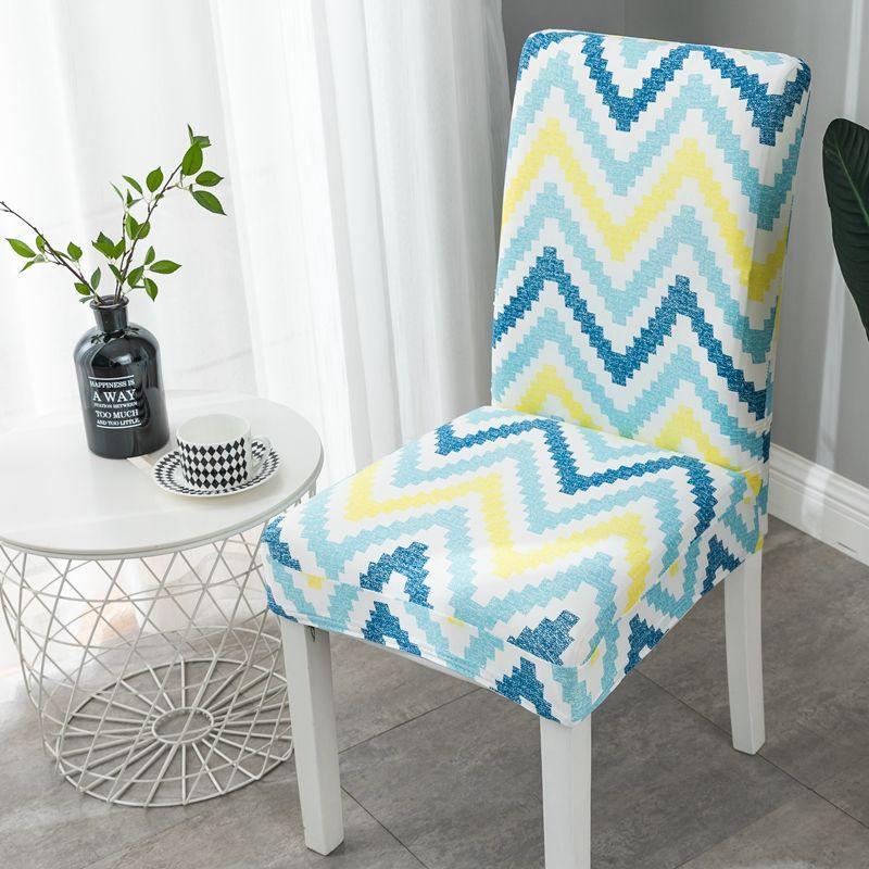 2 stk stoltrekk universal husholdningsstoltrekk elastisk spisestuestol putesett setetrekk krakktrekk