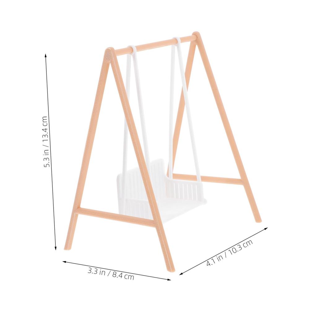 GLEAVI Garden Swing Miniature Model: Mini Hanging Chair DIY Mini Swing, Photography Prop, Desktop
