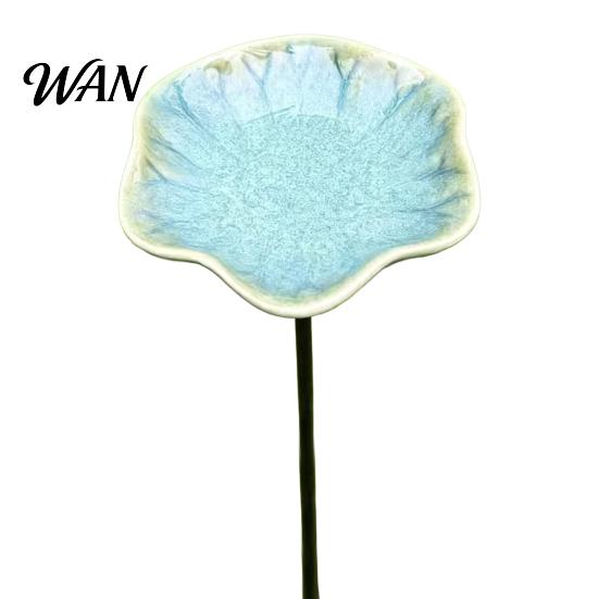 Bee Drinking Fountain Waterer with Stand, Butterfly Station Garden Art, Durable Metal Ornament Flower Bird Bath for Outdoor Yard, Pollinator