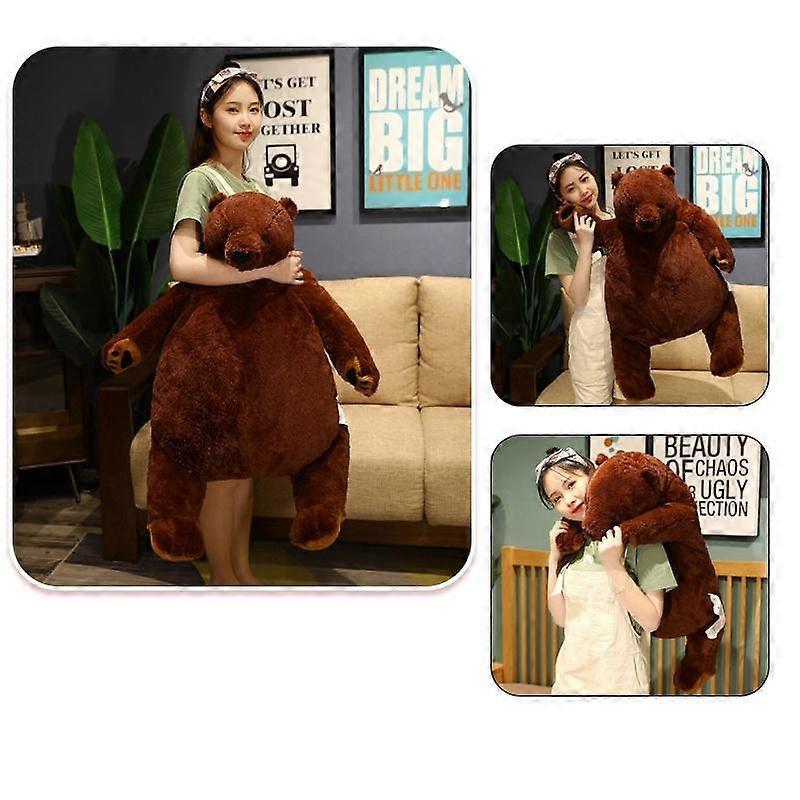 Orso Bruno Bambola Peluche Orsacchiotto Bambola di Pezza Cuscino Rilassante per Bambini Dormire Regalo