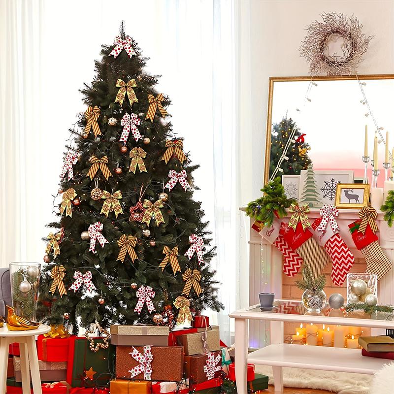 One Roll Christmas Christmas Diy Christmas Tree Decoration Silk Ribbon 6.3Cm Wide