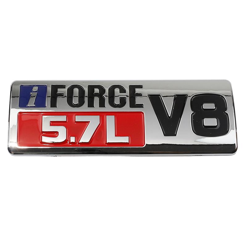 Car ABS IFORCE 5.7L V8 Logo Badge Emblem Decals Sticker For Tundra Prado Tacoma Land Cruiser Styling Accessories