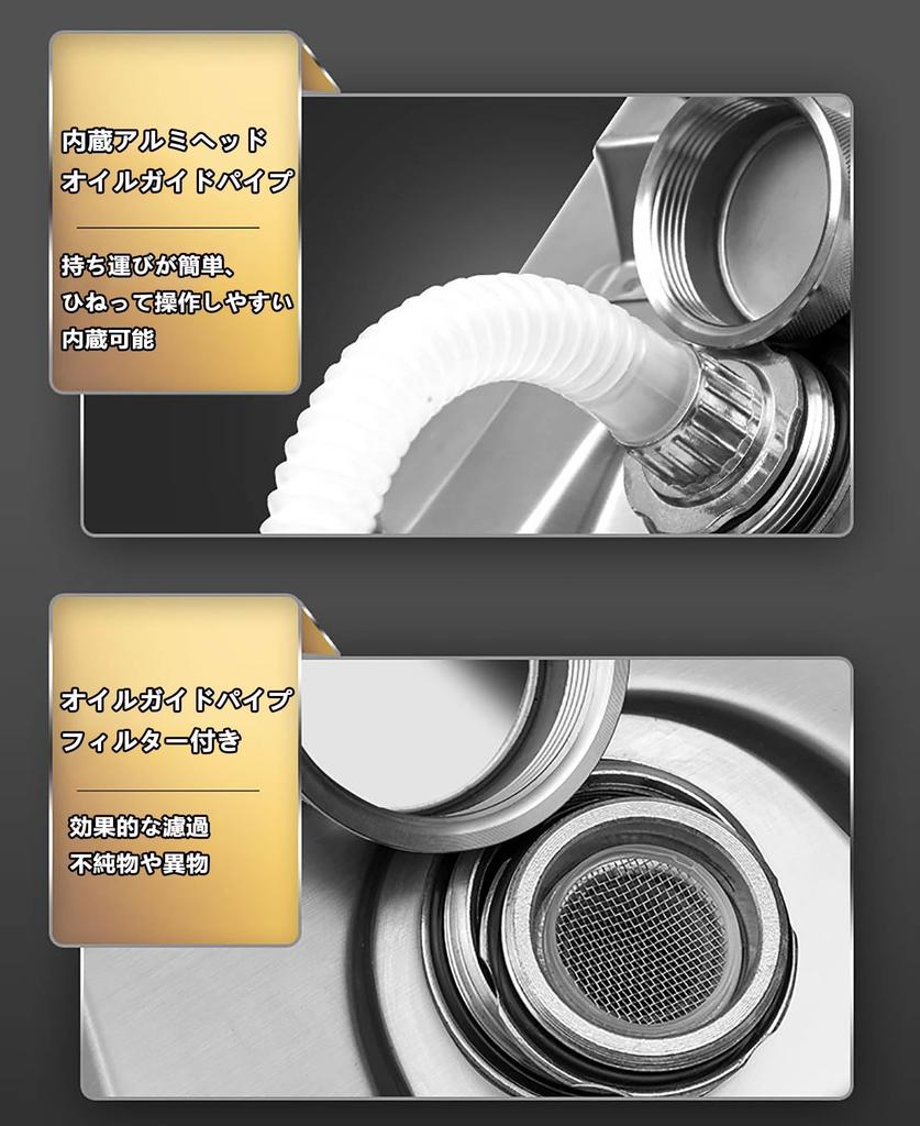 BPSJKET Gasoline Carrying , Emergency Carry , Lightweight, 201 Stainless Steel, Steel Plate Thickness: