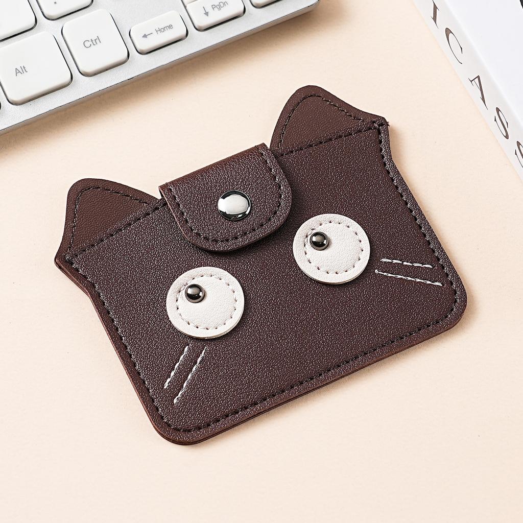 Cute Cartoon Ghost Coin Purse PU Leather Zipper Wallet Mini Keychain Pouch Small Change Purse for Women Girls