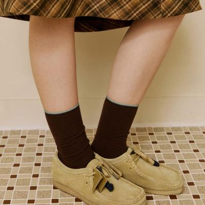 SOCKS APPEAL Rib Plain Brown