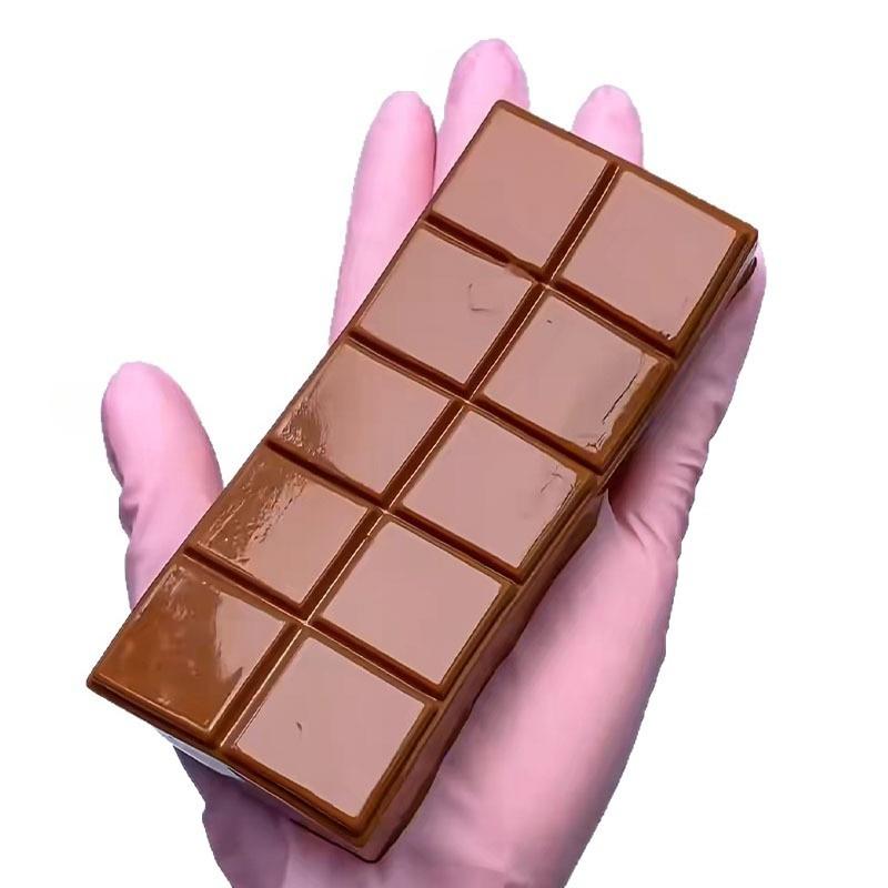 Squishy Chocolate Bar Squeeze Toys Slow Rising White Chocolate Bar Sticky Toy Simulated Food Stress Release Hand Relax Gifts