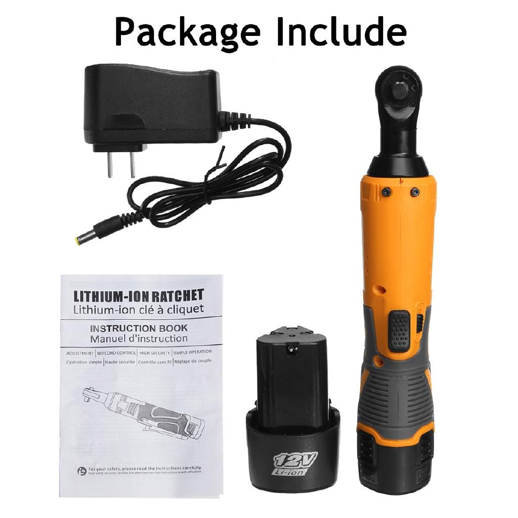 12V Effective Electric Corner Wrench 3/8 Screwdriver Cordless Scaffold Wrench 65NM With 1/2 Li-ion Battery