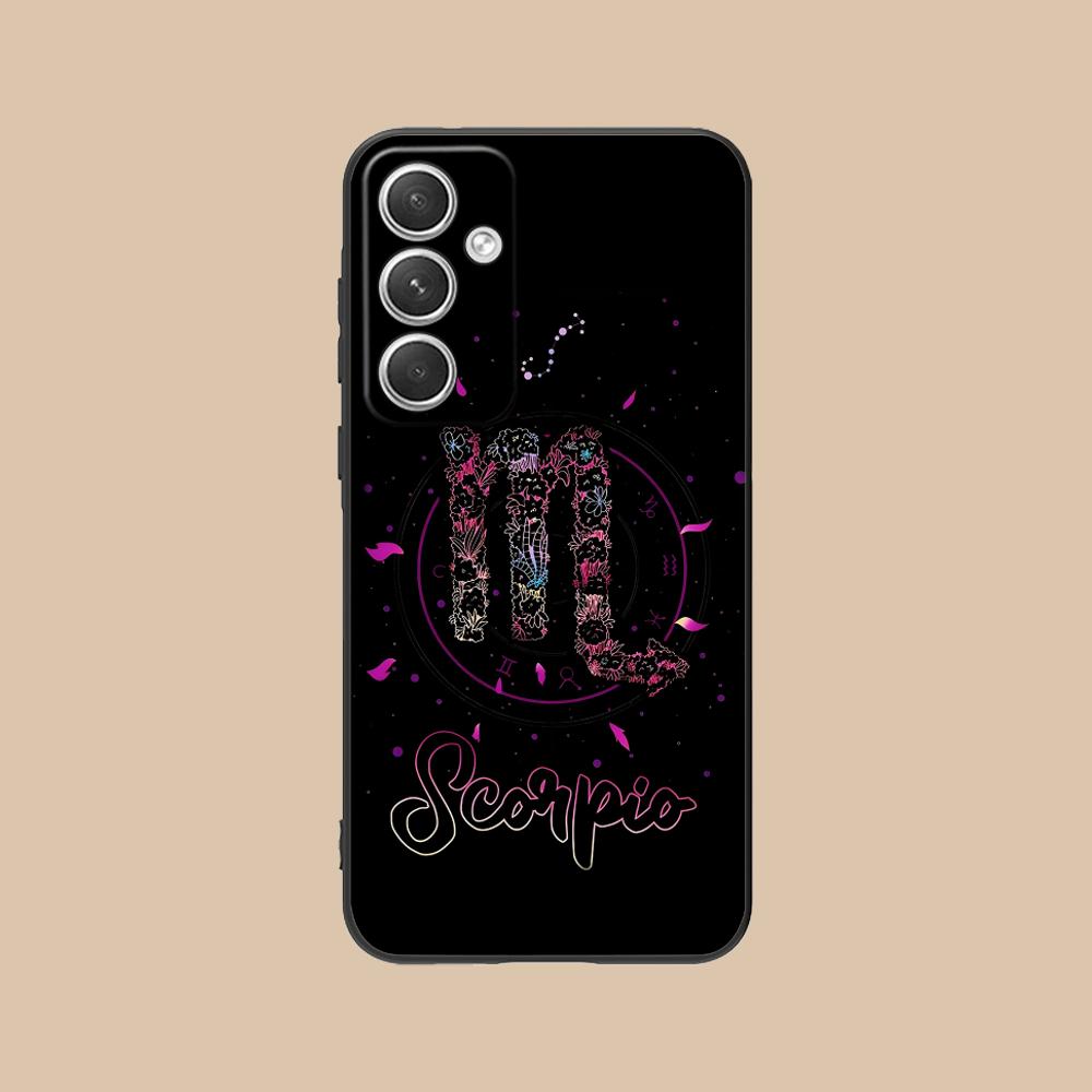 

Zodiac Sign Scorpio Phone Case for Samsung Galaxy S26 S25 S24 S23 S22 S21 S20 Note20 Plus FE Ultra Soft TPU Shockproof Cover Galaxy Note20