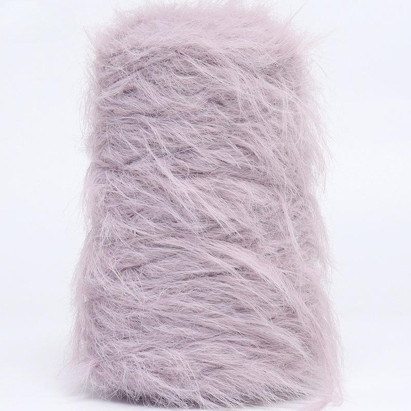 8cm Faux Mink Long Fur Hand Knitting Yarn DIY 500g Solid Color Soft Skin-Friendly Handmade Knitted Shawls Scarf Hat Yarn