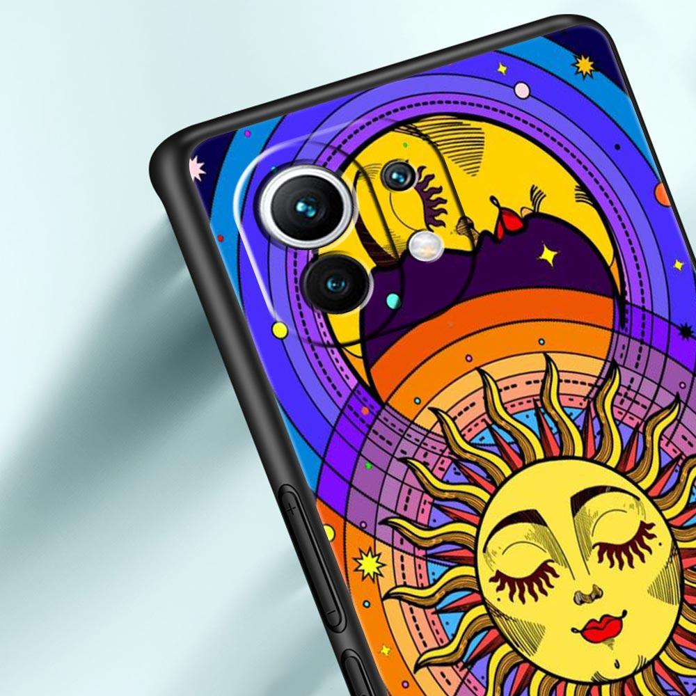 Phone Case Cover for Xiaomi Mi 17 15 14 13 12 11 Ultra 15T 14T 13T 12T 11T Pro Lite 5G Soft TPU Capas Funny Sun Moon Face Fundas