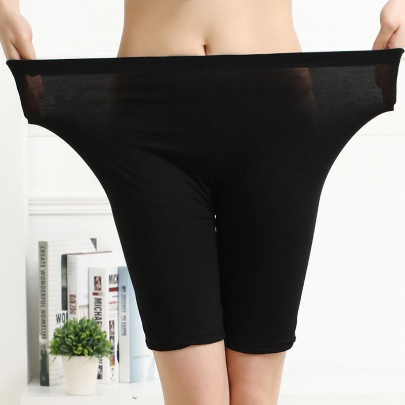 Pantaloni scurti de siguranță din bumbac de mărime mare pentru femei Pantaloni scurți din fibră de bambus sub fustă lenjerie de corp Talie înaltă Slip boxer de mărime mare