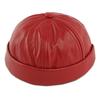 HT5049 Klassische PU-Leder-Kappen für Herren Damen Verstellbare Schirmmütze Männlich Weiblich Beanie-Mütze Frühling Herbst Uni Einfach Hip-Hop-Kappen