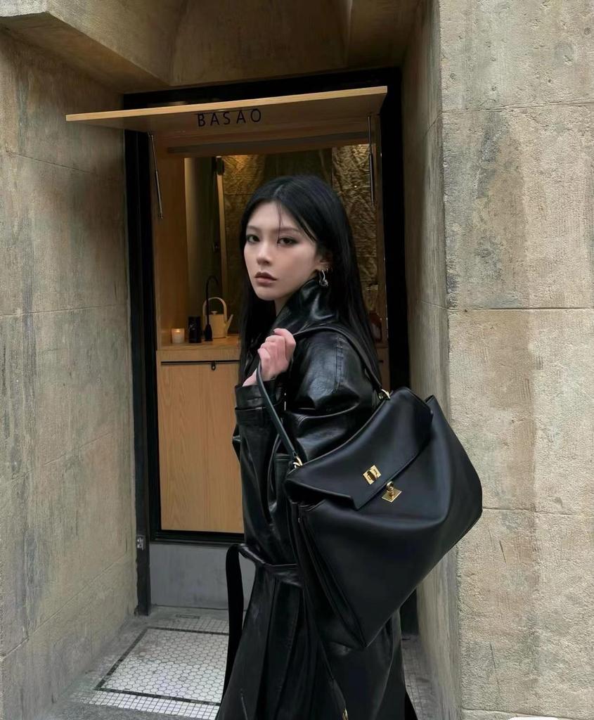 2025 Echte Leder Große Rodeo Tote: Verriegelbare Kelly Bag für Freizeit oder Pendeln, Schulter- und Crossbody-Handtasche für Damen