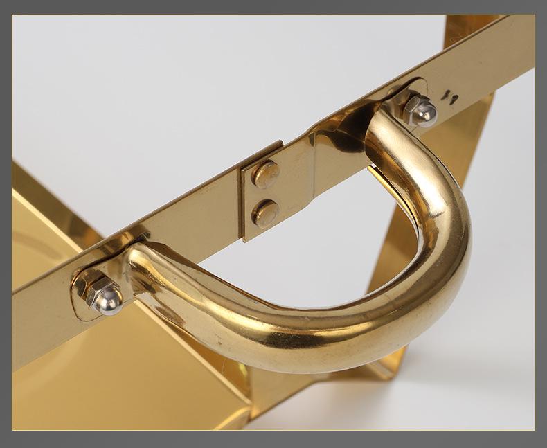 Gold-Plated Stainless Steel Folding Lid Buffet Burner Chafing Dish
