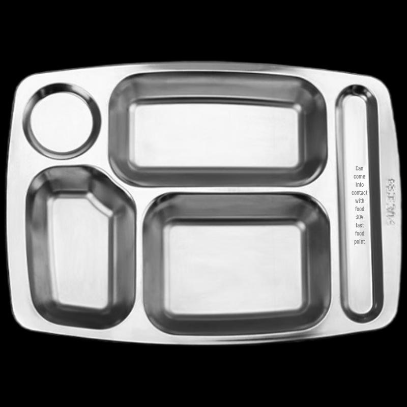 FU CHENG HANG 304 Stainless Steel 5-Compartment Dinner Plate