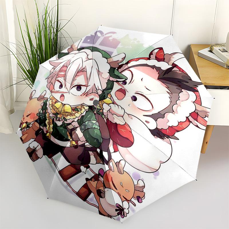 

1pc Outdoor Umbrella with Cute Anime Characters - Automatic Opening/Closing, Portable 3-Fold Design, 8-Bone Iron Frame, Perfect for Fans, Travele