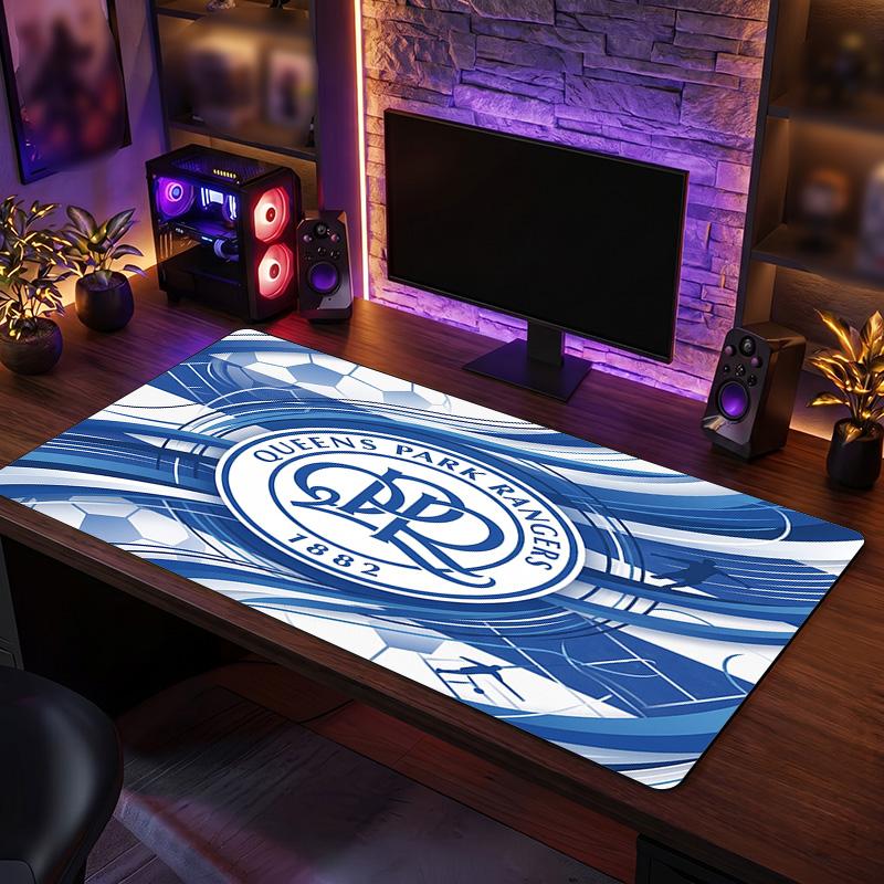 Queens Park Rangers Football Print Large Mouse Pad, Anti-Slip Extended Gaming Desk Mat for Office Home
