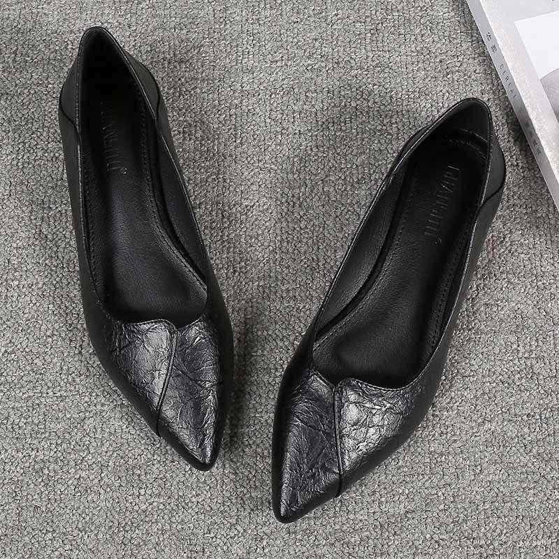 Xiaoxiangfeng single shoes female spring 2025 versatile Korean version fairy evening shoes gentle shoes pointed flat shoes