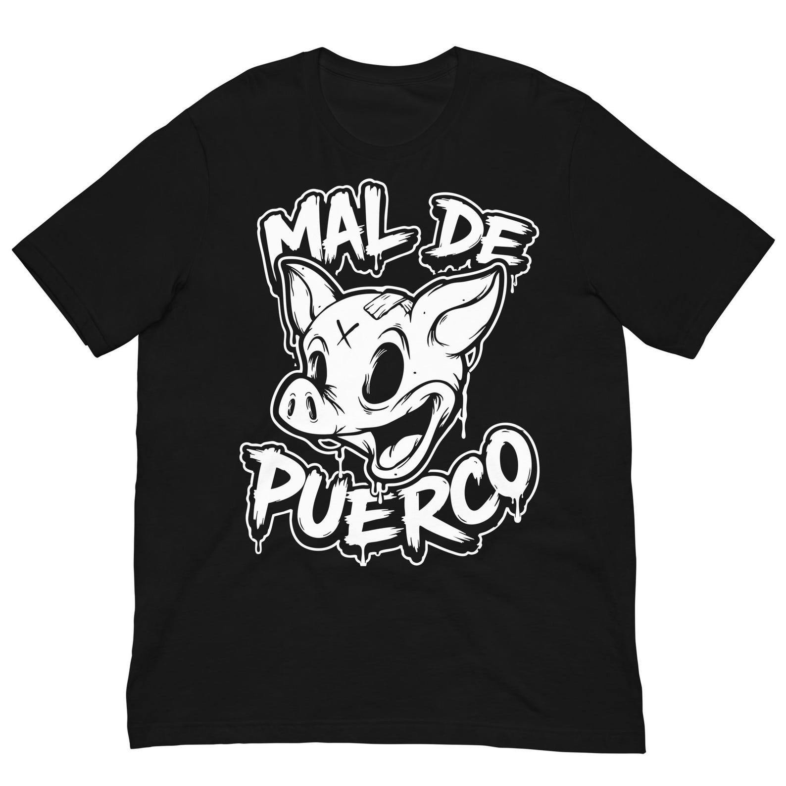 Mal de Puerco Pig T-Shirt, Funny Mexican Food Shirt, Cute Pig Graphic Tee, Mexican Humor Gift, Taco Lover Shirt, Latino Meme Tee XL