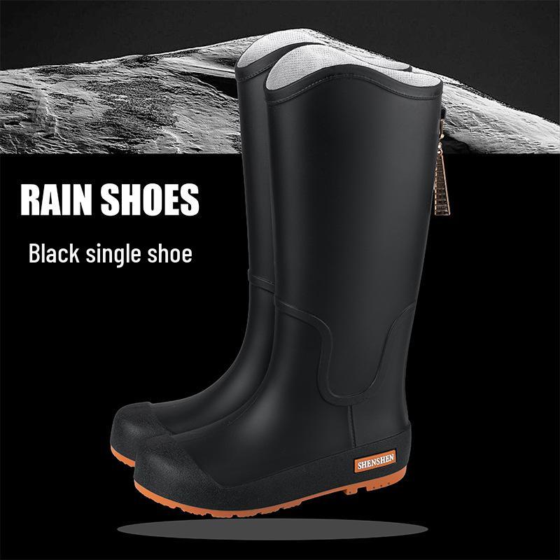 Korean Style Women's Fashion Waterproof Rain Boots - High Anti-Slip, Long Tube Outdoor Rubber Shoes