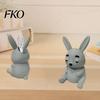 Cute Animal Desk Decor 3D Printed Rabbit Pen Holder, Large Capacity Organizer, Matte Shaped Organizer Finish Pencil for Office Home School Decoration