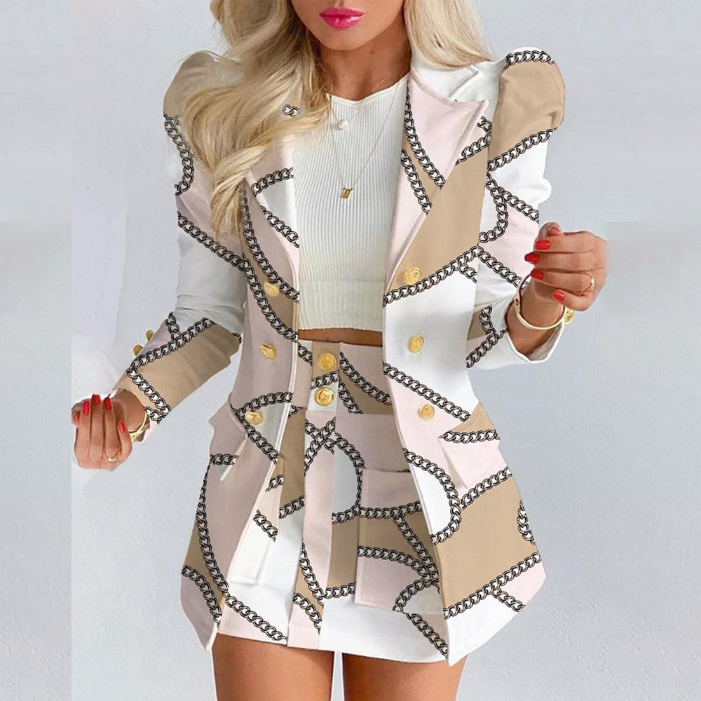 2Pcs Suits Womens Summer Fashion Long Sleeve Chiffon Blouse Shirts and Casual High Waist Short Pants