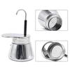 Coffee Moka Pot Hand Household Office Tea Tools Washable Coffee Maker Espresso Reusable Silver Stainless Steel