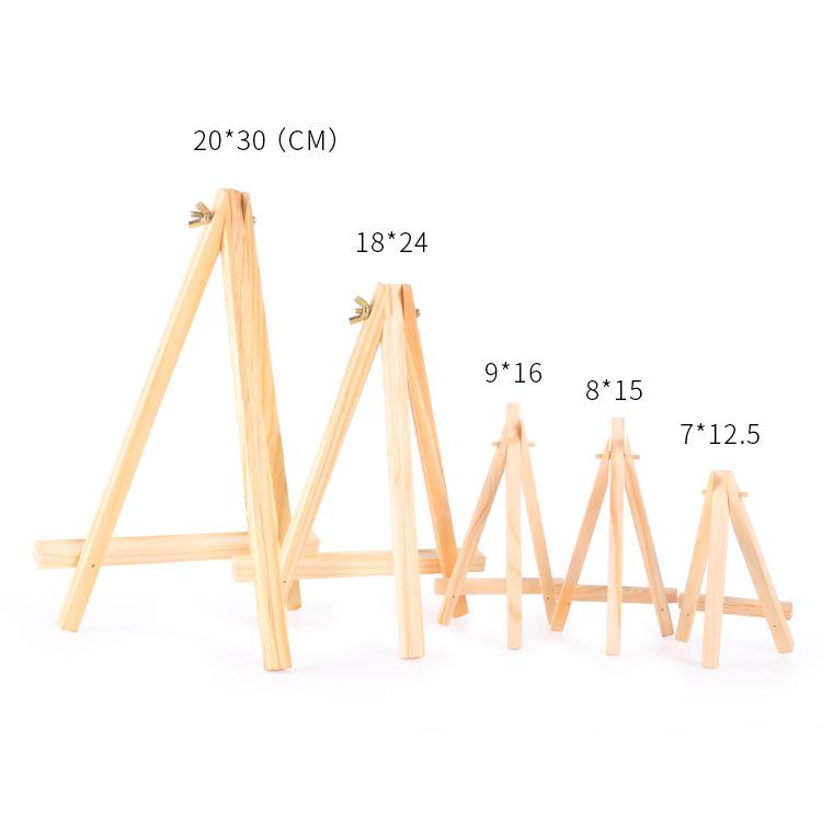Wooden Mini Easel Desktop Tripod Frame Stand 15x8