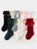 2026 Cotton Baby Princess Bow Socks - Spanish Style Long Cuff for Girls