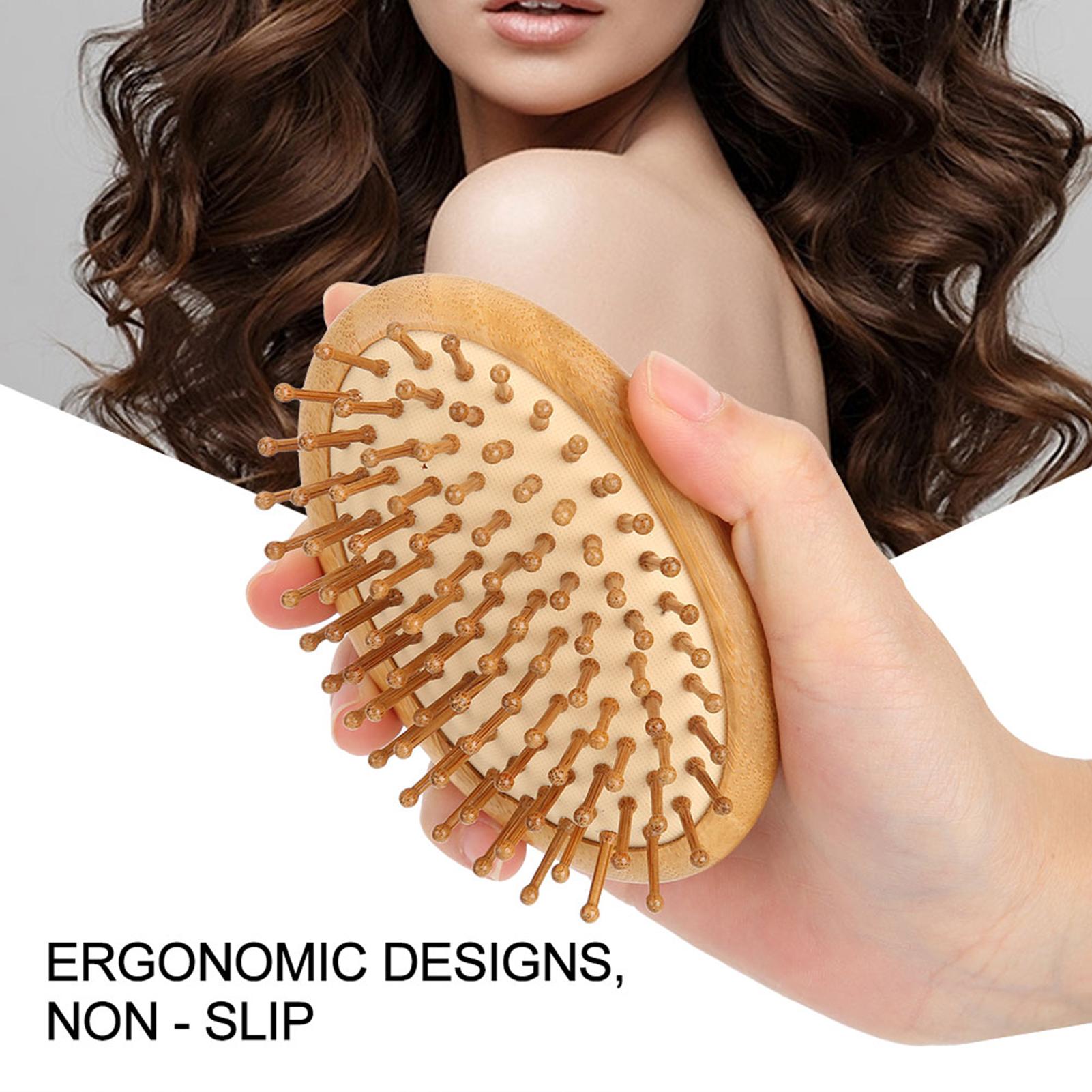 

Wooden Massage Comb No Handle Scalp Care Styling Comb for Straight Curl HairComb