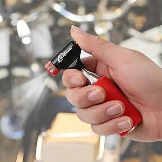 Aluminum Alloy Automatic Pump Mini Portable Bicycle Pump Fast CO2 Tire Inflator Bike Pump Black For Schrader and Presta Adapter