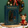 Doberman Guardian Wonderland Advent Calendar 2025 24-Day Countdown Box Acrylic Mini Dog Themed Ornaments Holiday Decoration Gift for Dog Lovers