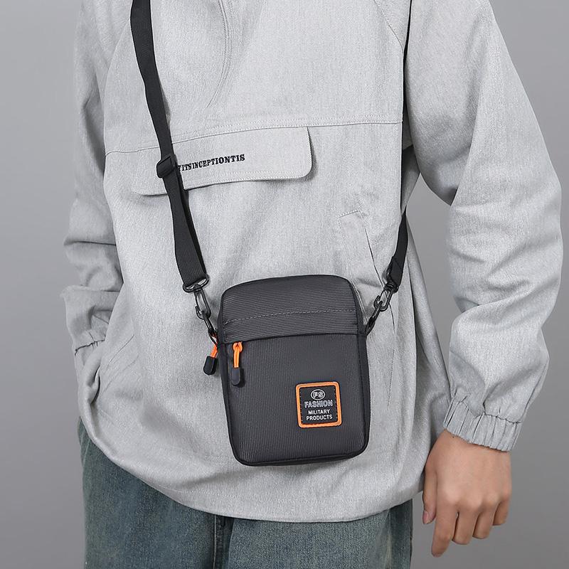 Men's Waterproof Casual Shoulder Bag Multi-Functional Outdoor Crossbody Bag Phone Bag