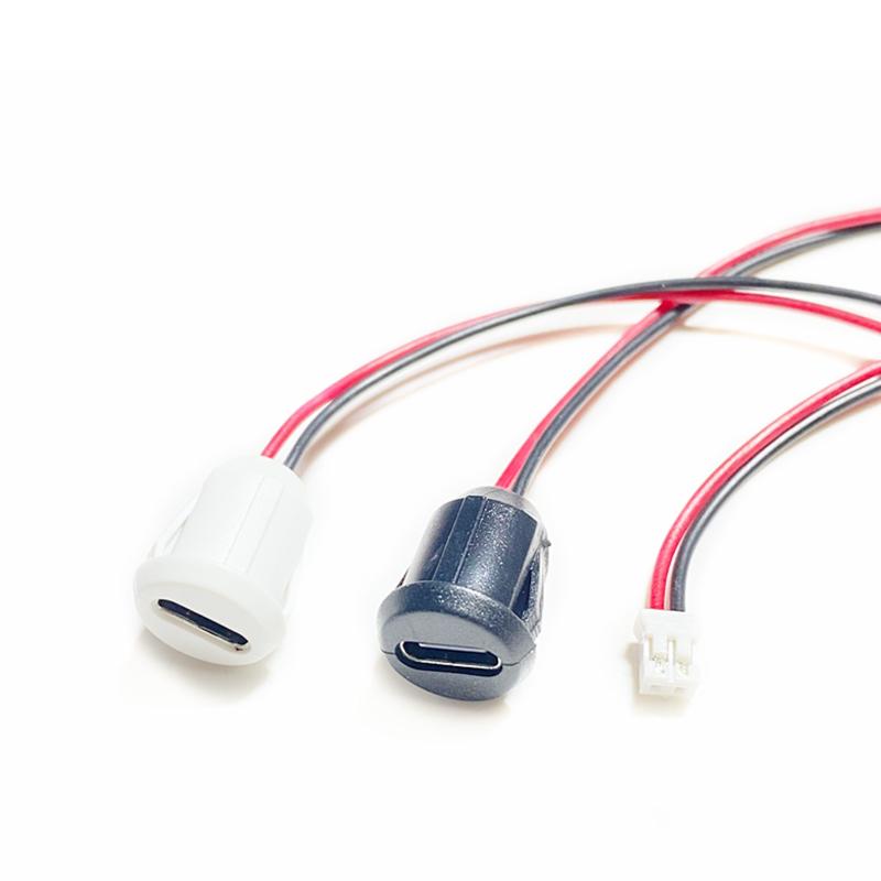 Usb 2Pin High Current Charging Socket Plate Type -C Waterproof Female Connector