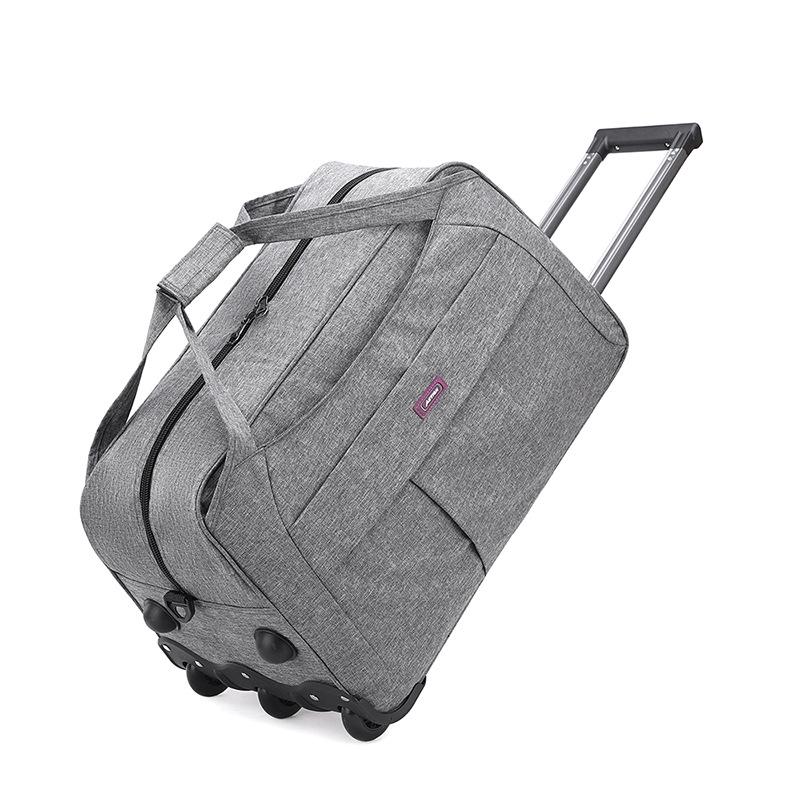 Unisex Large Capacity Foldable Oxford Trolley Bag for Travel Small