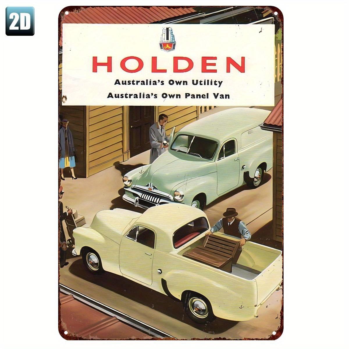 Vintage Holden Metal Tin Sign  AustralianS Own Panel Van Retro Wall Decor   for Home Kitchen Bar Cafe Garden Farmh 20x30cm