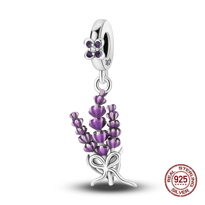 Original Charms Copper Flowers And Four-Leaf Lucky Clover Charms Beads Fit 3Mm Original Bracelet Womens Do-It-Yourself Fine Fine Jewelry Gifts