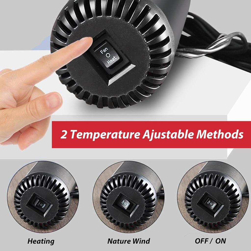 12V Portable Car Heater & Cooling Plugs Into Cigarette Lighter, Defroster for Car Windshield Heating Fast Heating Defrost Defogger with Suction