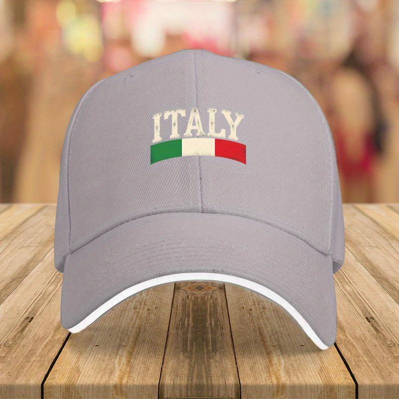 Italy Flag Embroidery Baseball Cap Polyester Adjustable Outdoor Sports Fashion Hat Unisex