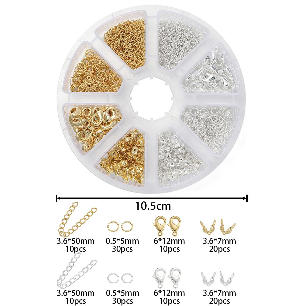 1pcs/lot 14K/18K Gold Plated Lobster Clasps Open Jump Rings Extension Chain For DIY Bracelet Necklace Jewelry Making Accessories