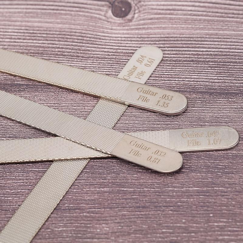 Luthier Filing Set Includes Stainless Steel Guitar Nut Repair Tool Bass File Set Suitable for Nut Slot Filing and Repair