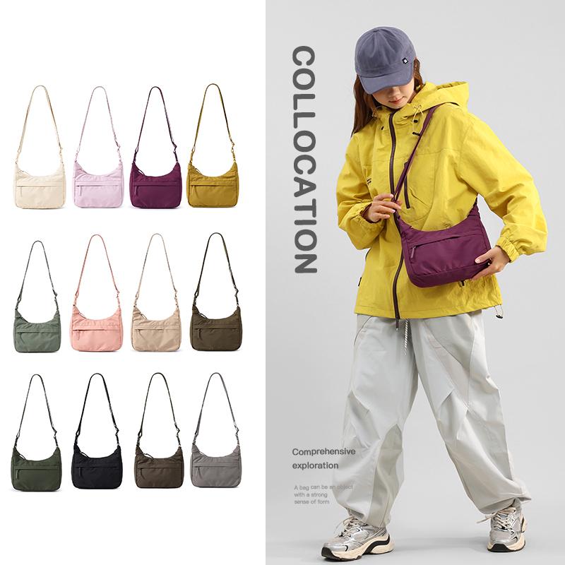 Unisex Shoulder Bag Travel Crossbody Bag Water-Repellent Lightweight Nylon Bag