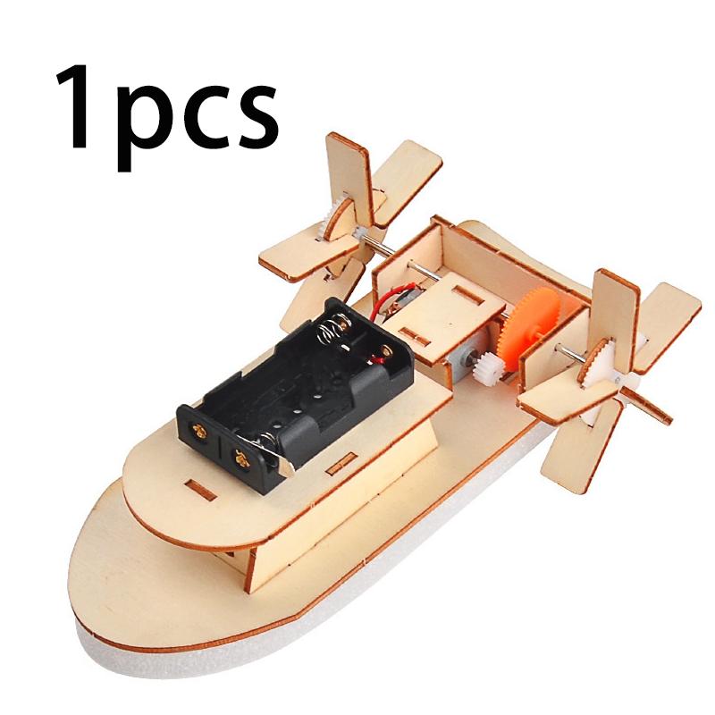 Diy Boat Model Material Set Wood Boat Building Kit 3D Assemble Wooden Paddle Steamer Creative Teaching Educational Science