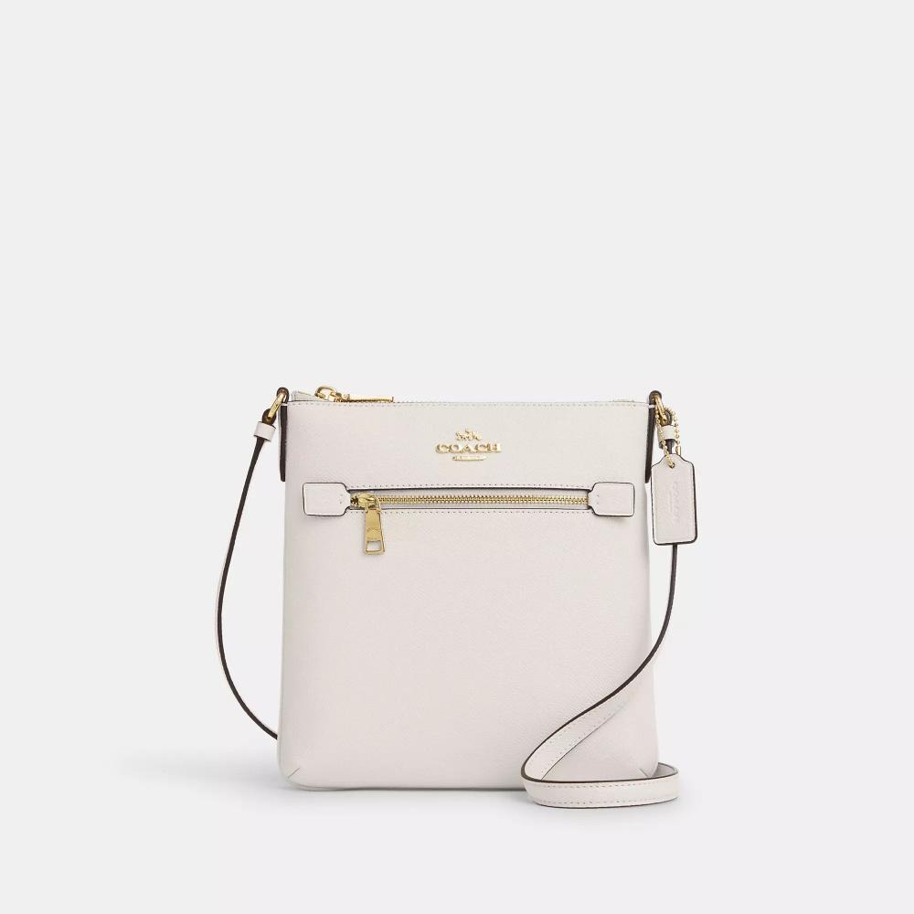 

Сумка для документов Coach Mini Rowan, золотистый мел